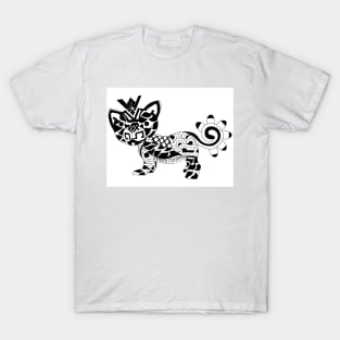 the wild king ecopop tiger in mandala zentangle aztec wallpaper T-Shirt